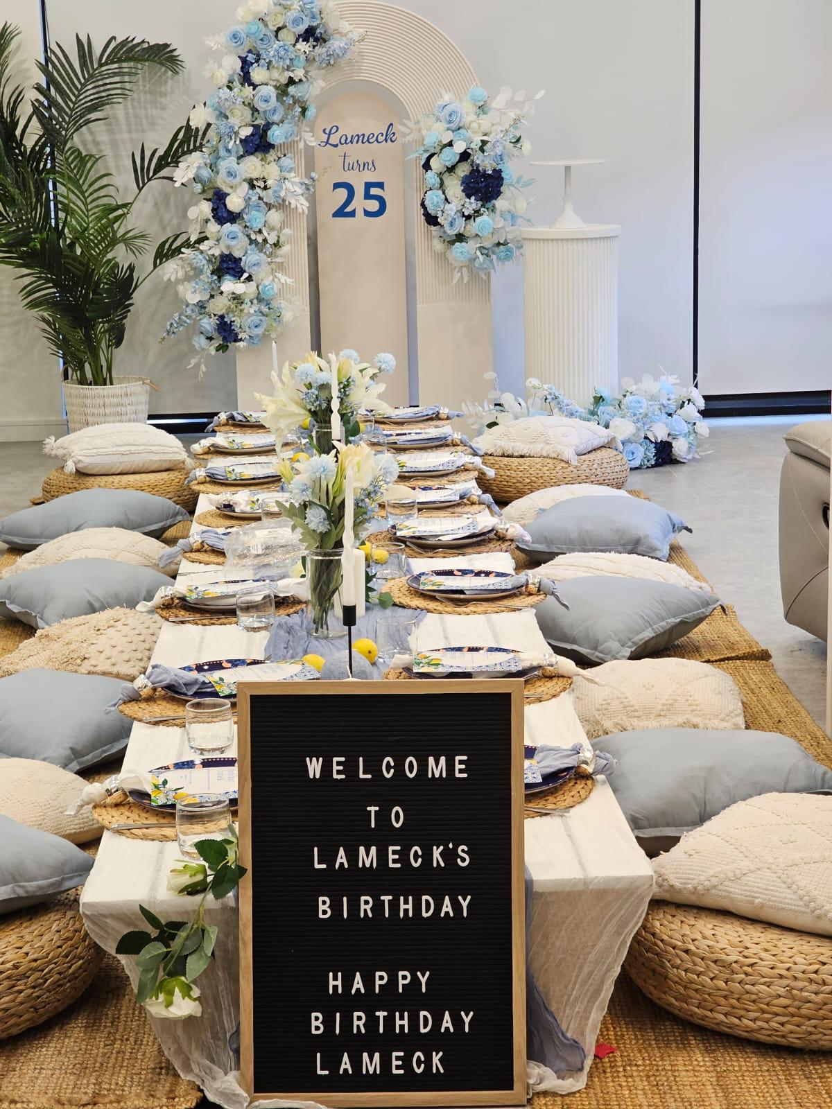 Birthday celebration setup