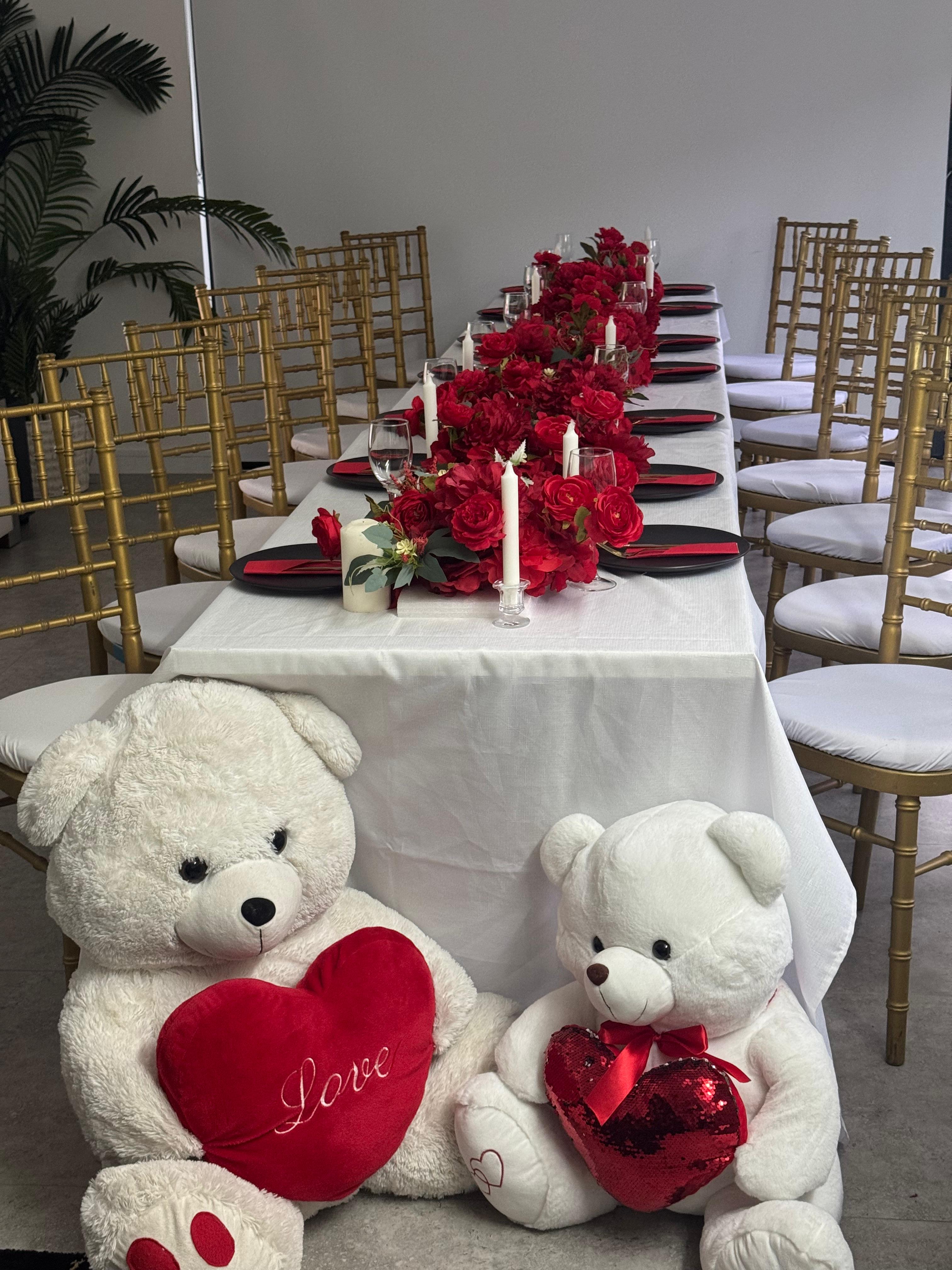 Valentine's themed table setting
